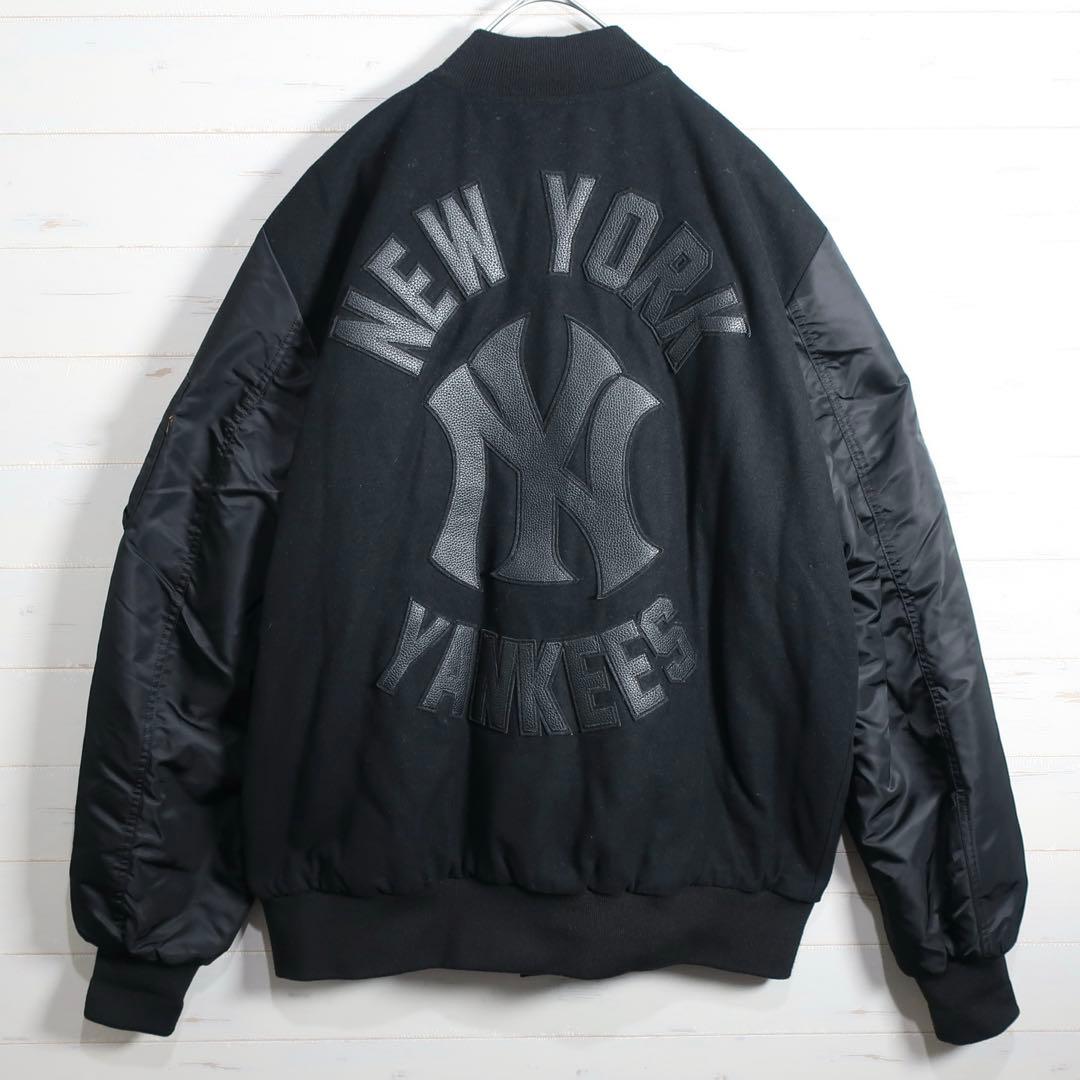 【レア】ALPHA NEW ERA ヤンキース MA-1 スタジャン XL 黒.