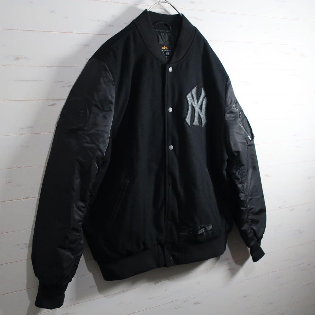 【レア】ALPHA NEW ERA ヤンキース MA-1 スタジャン XL 黒.
