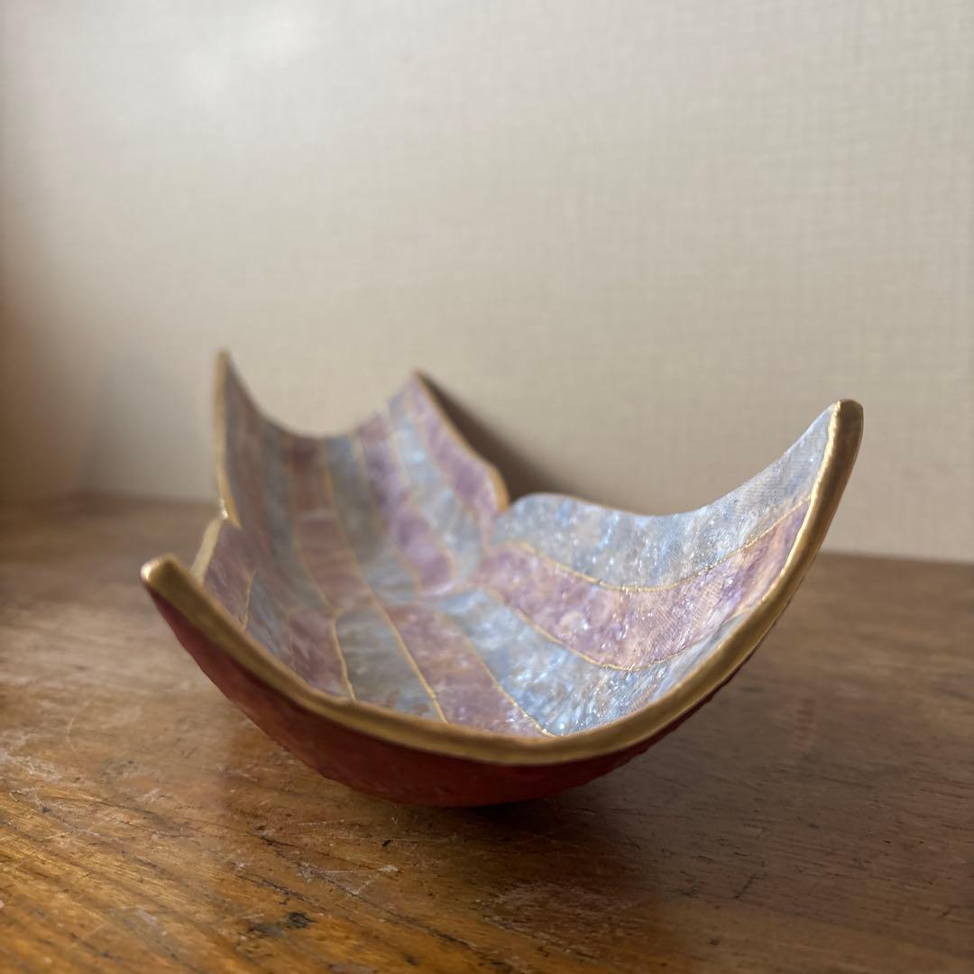 石川　九谷焼　吉田幸央　彩色金彩　板鉢　磁器製　器　工芸品