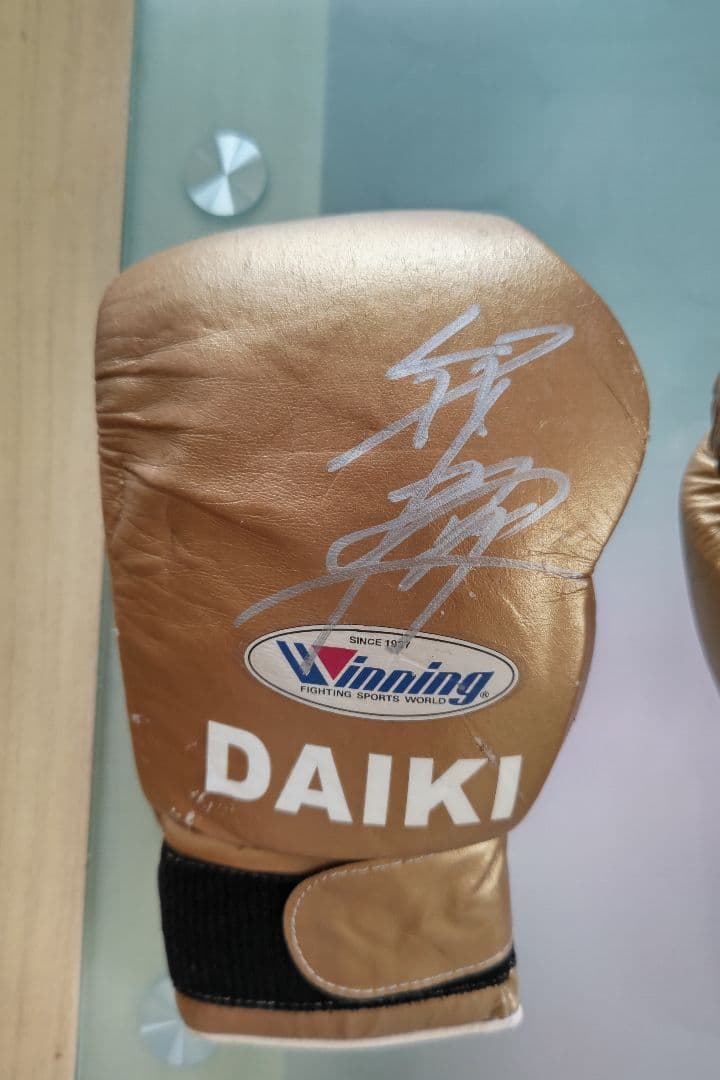 ボクシング浪速の弁慶亀田大毅実使用グローブ直筆サイン入り