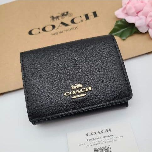 新品　COACH　コーチ　折り財布　ブラック　正規品