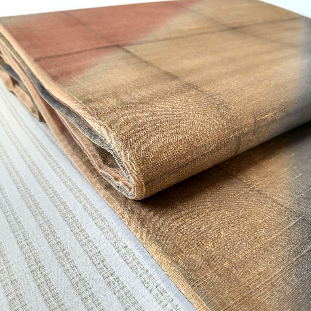 【洒落袋帯】やわらかくにじむ色彩◎和紙風の質感 くすみパステル 456cm