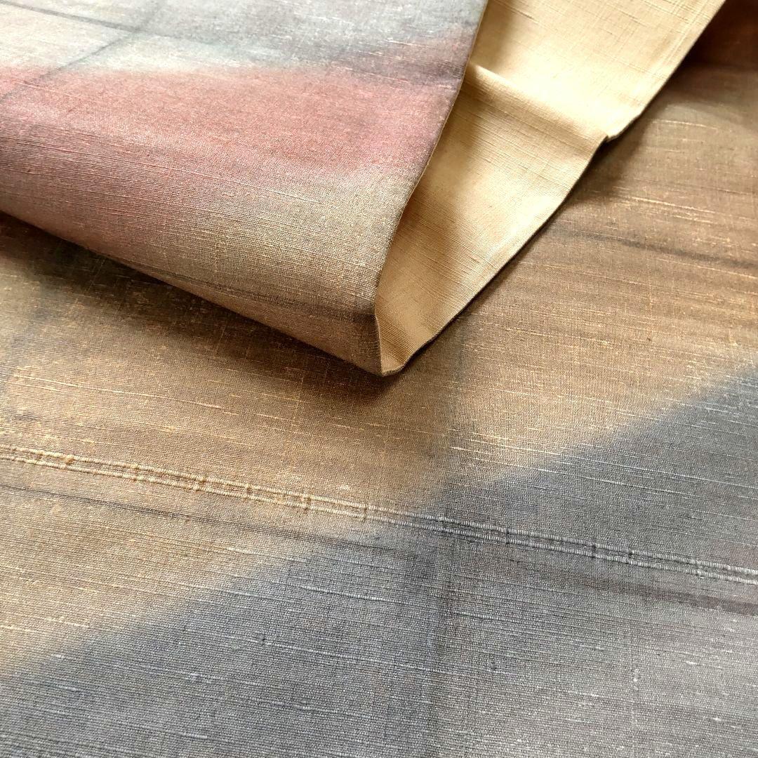 【洒落袋帯】やわらかくにじむ色彩◎和紙風の質感 くすみパステル 456cm