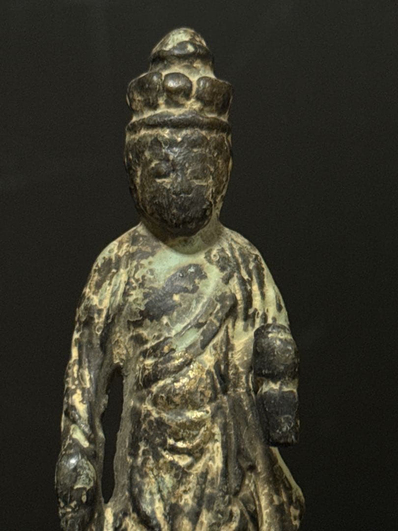 中国古玩 金銅仏 観音菩薩像 立像 仏像 仏教美術