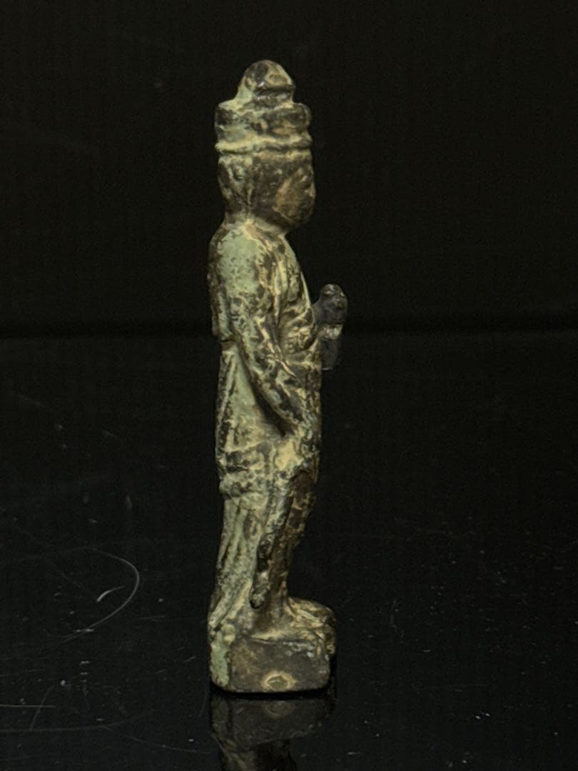 中国古玩 金銅仏 観音菩薩像 立像 仏像 仏教美術