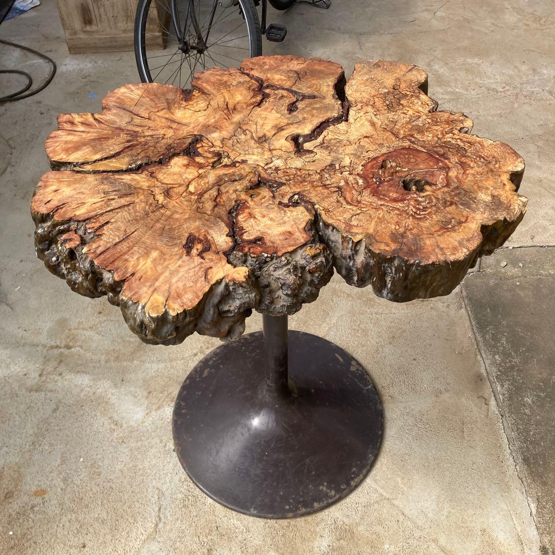 バ*6様 鉄脚 インダストリアル ガレージテーブル コーヒーテーブル 天然木 ア