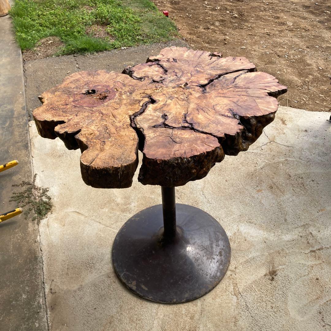 バ*6様 鉄脚 インダストリアル ガレージテーブル コーヒーテーブル 天然木 ア