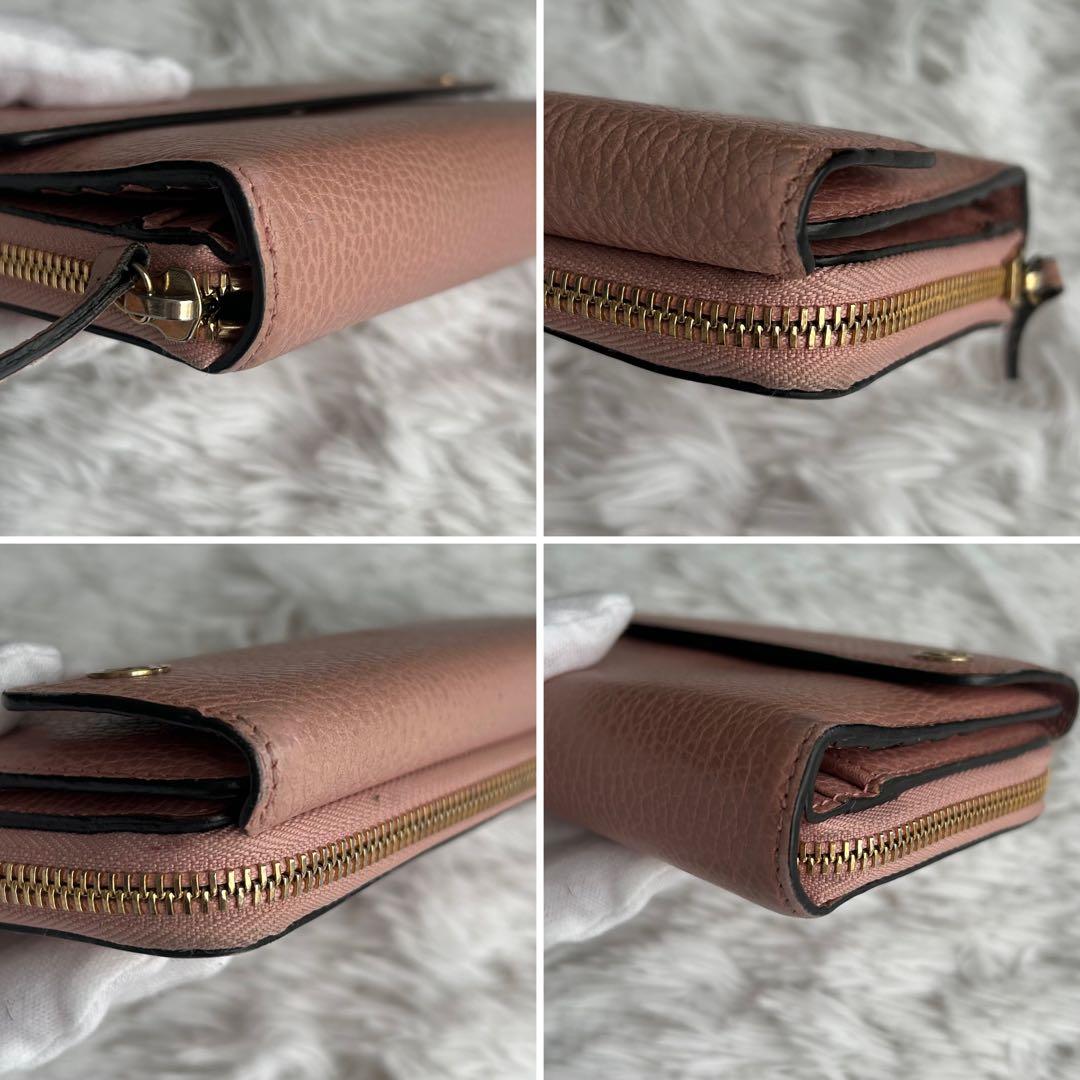 箱付き✨ GUCCI 長財布 コンチネンタルウォレット レザー ピンクベージュ