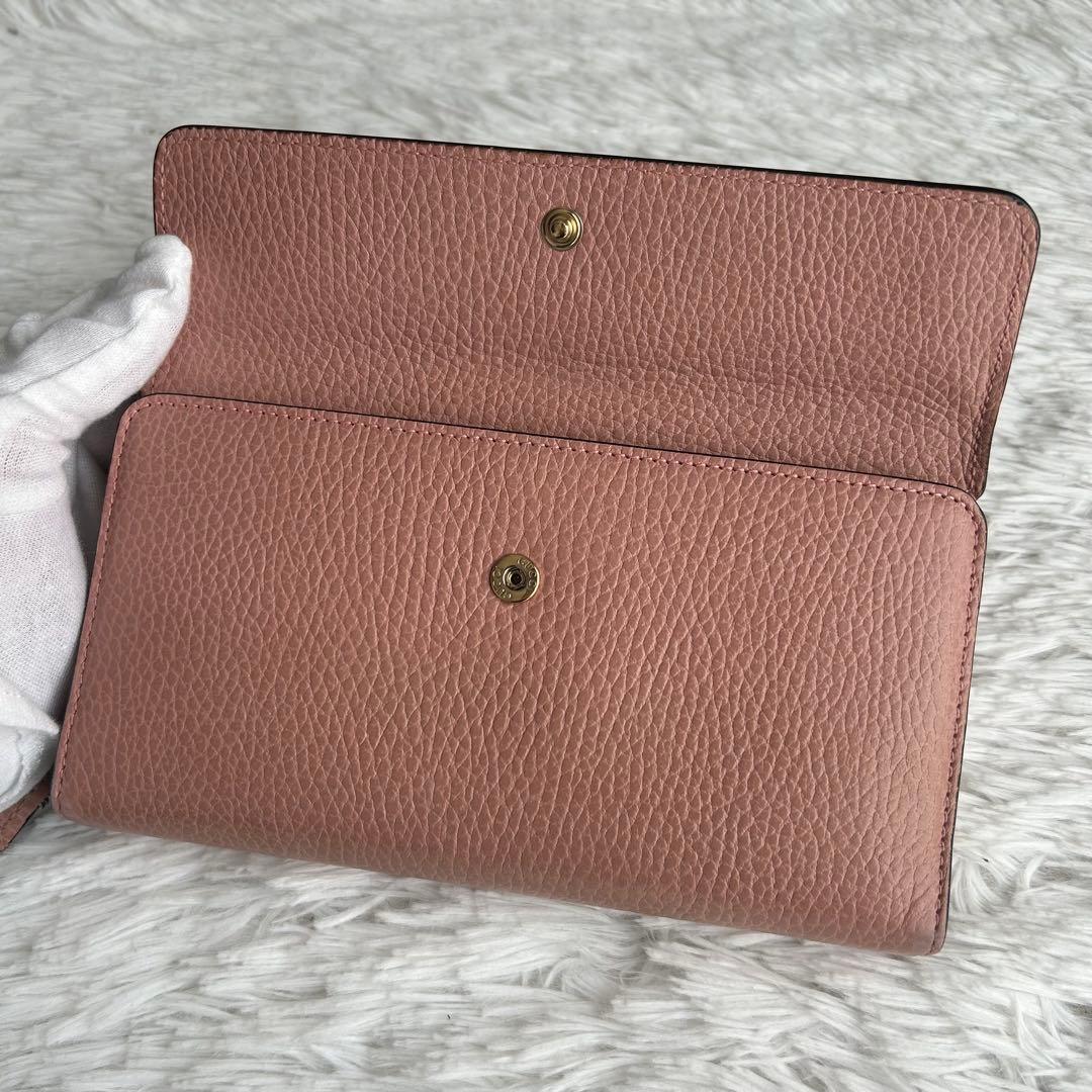 箱付き✨ GUCCI 長財布 コンチネンタルウォレット レザー ピンクベージュ