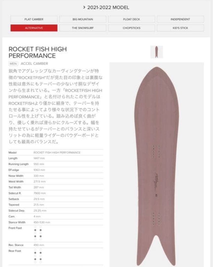 Gentemstic ゲンテンスティック ROCKET FISH 144 HP