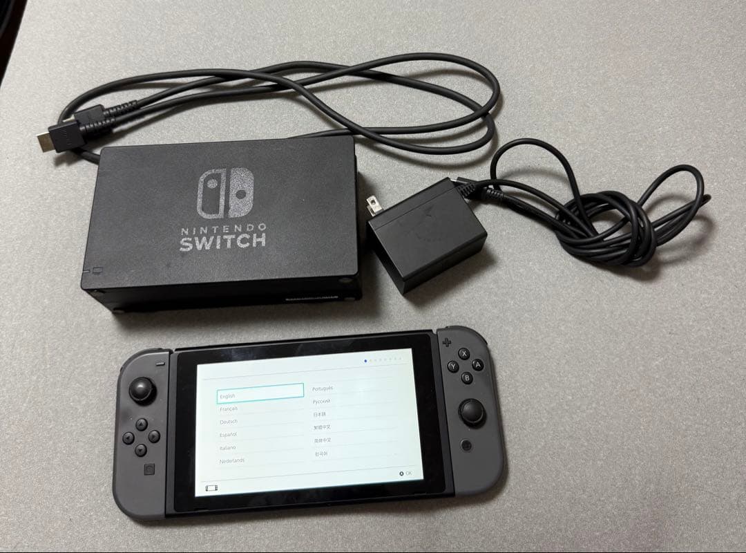 任天堂スイッチ グレー 本体 箱無し 美品