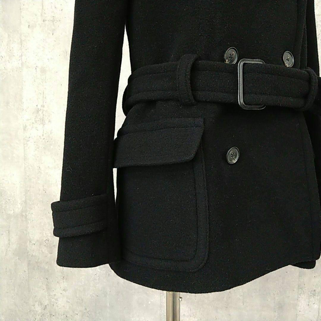 【りあ様】RALPH LAUREN ラルフローレン ウールトレンチコート 黒