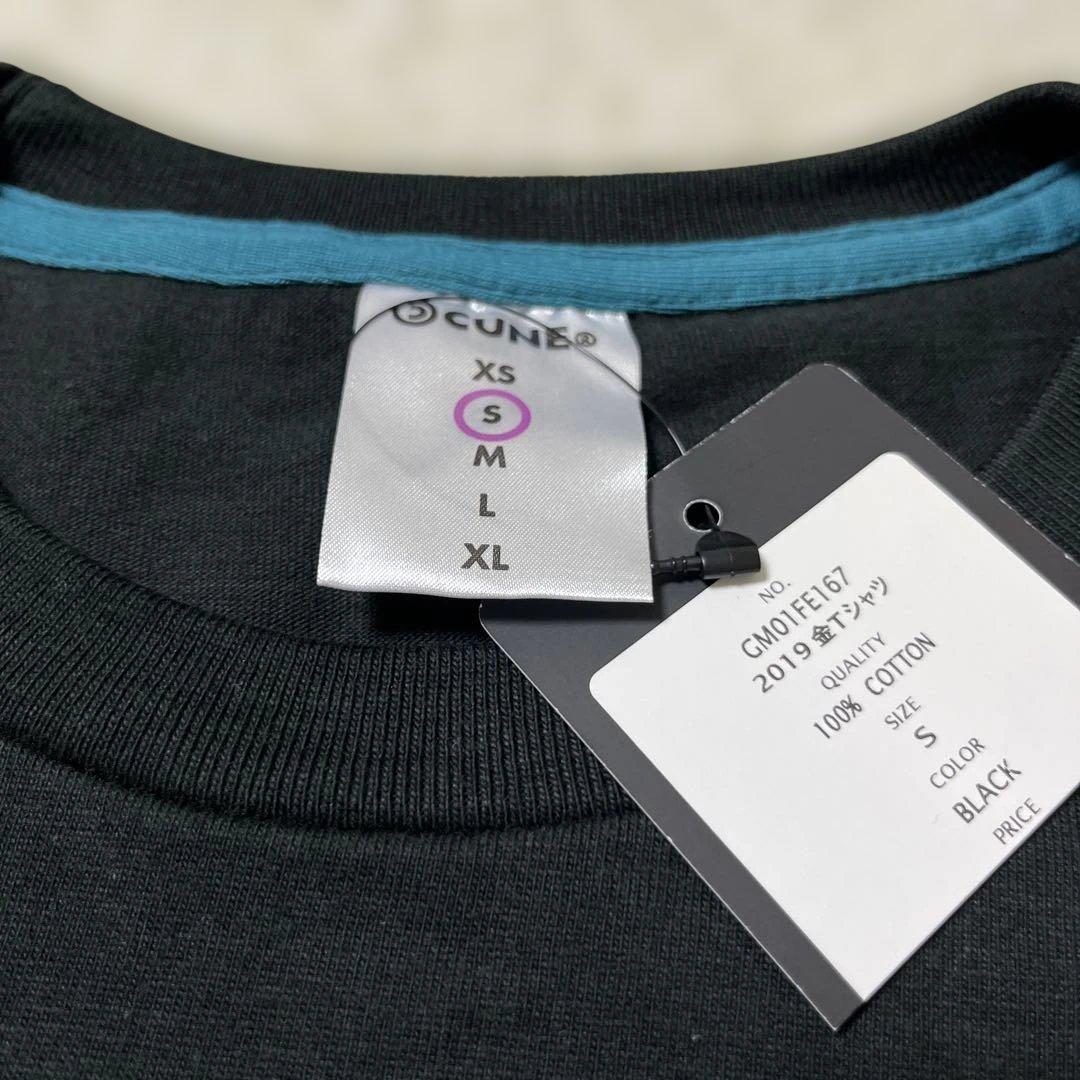 【新品未使用タグ付】CUNE　キューン　Tシャツ　金うさぎ　ブラックゴールド　S