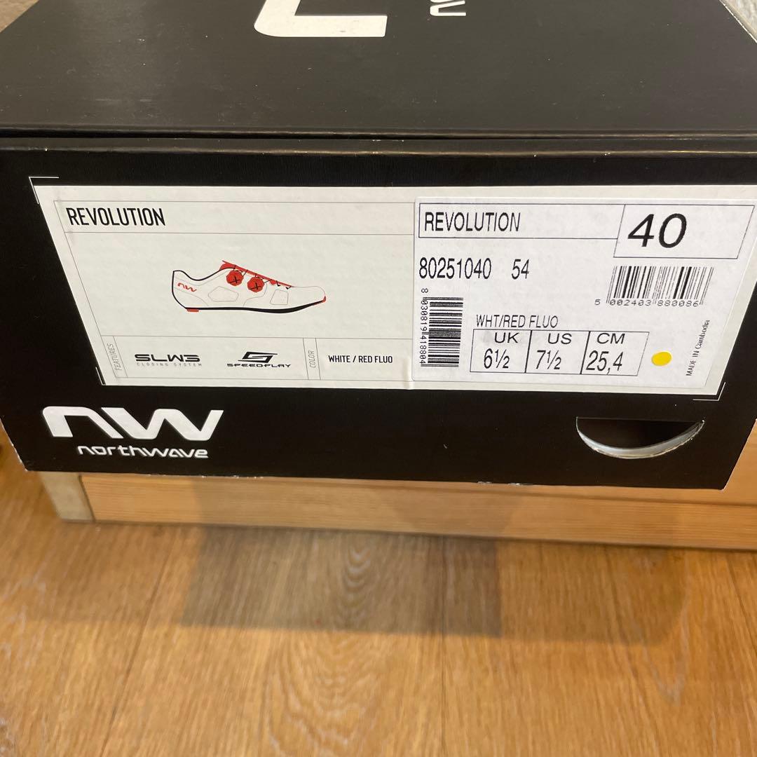 Northwave ロードバイク用シューズ ホワイト/レッド