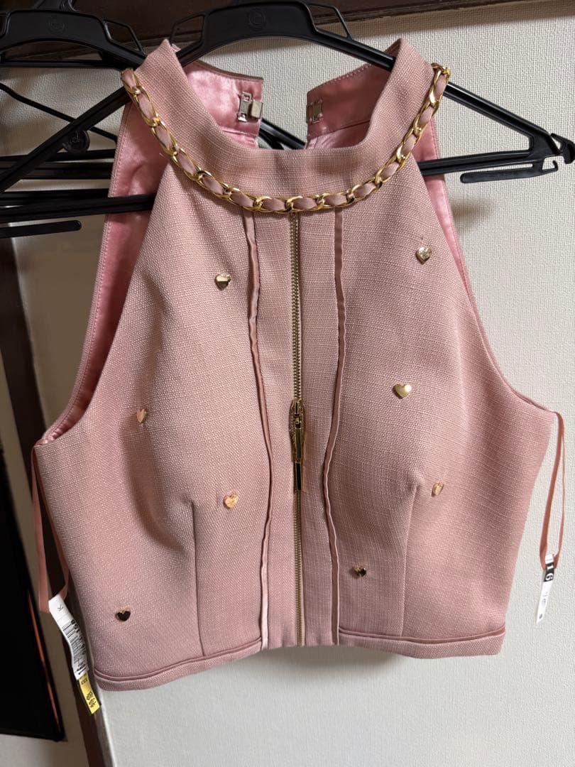 ROBE de FLEURS ハートスタッズバストジップセットアップ