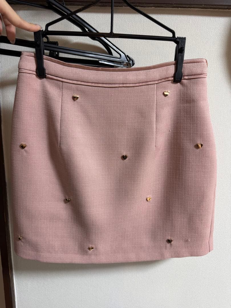 ROBE de FLEURS ハートスタッズバストジップセットアップ