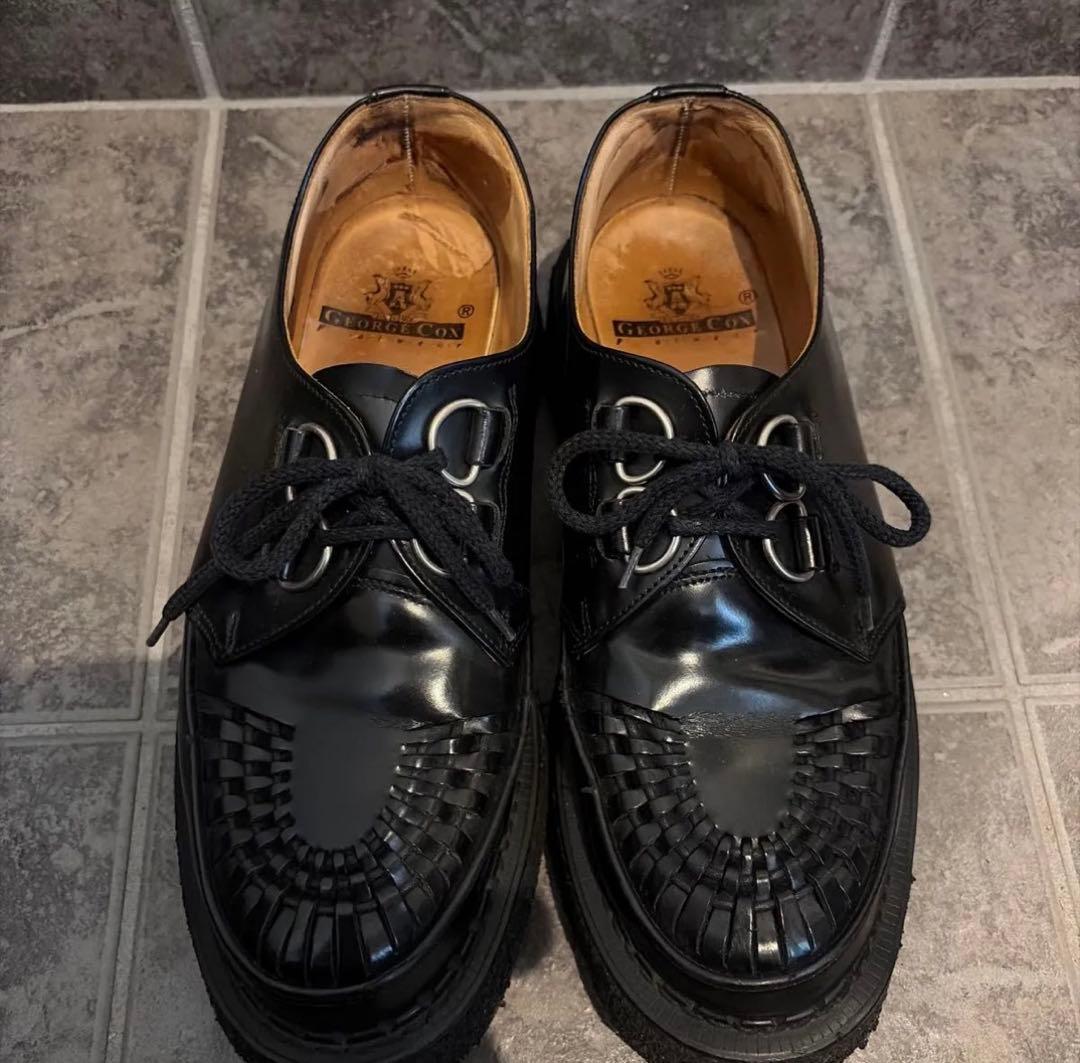 H*B様 E COX ジョージコックス ラバーソール ブラック UK