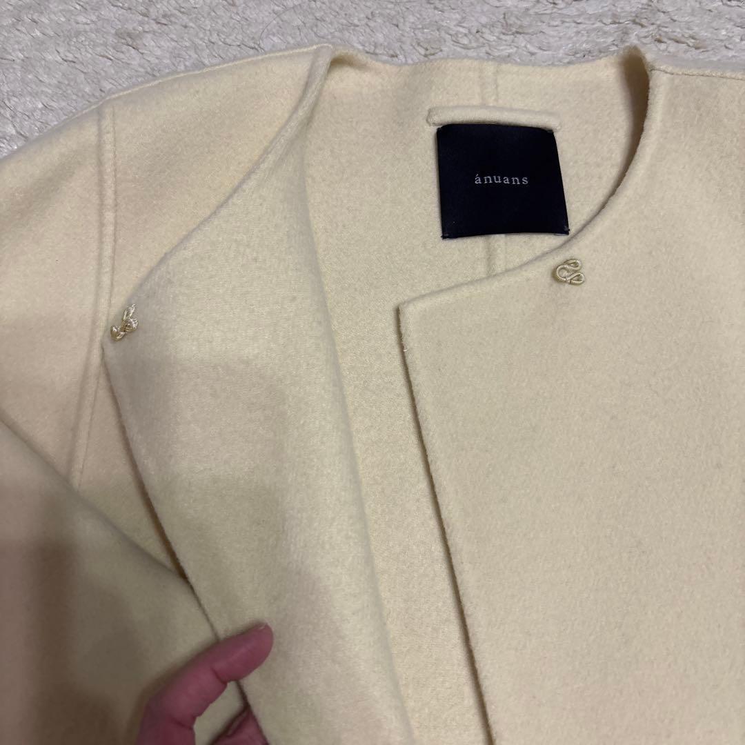 アニュアンスコート2024ベルト、ストールつき