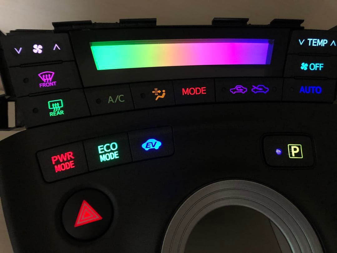 ZVW30 プリウス　前期　エアコンパネル　シフトパネル LED打ち替え済み y