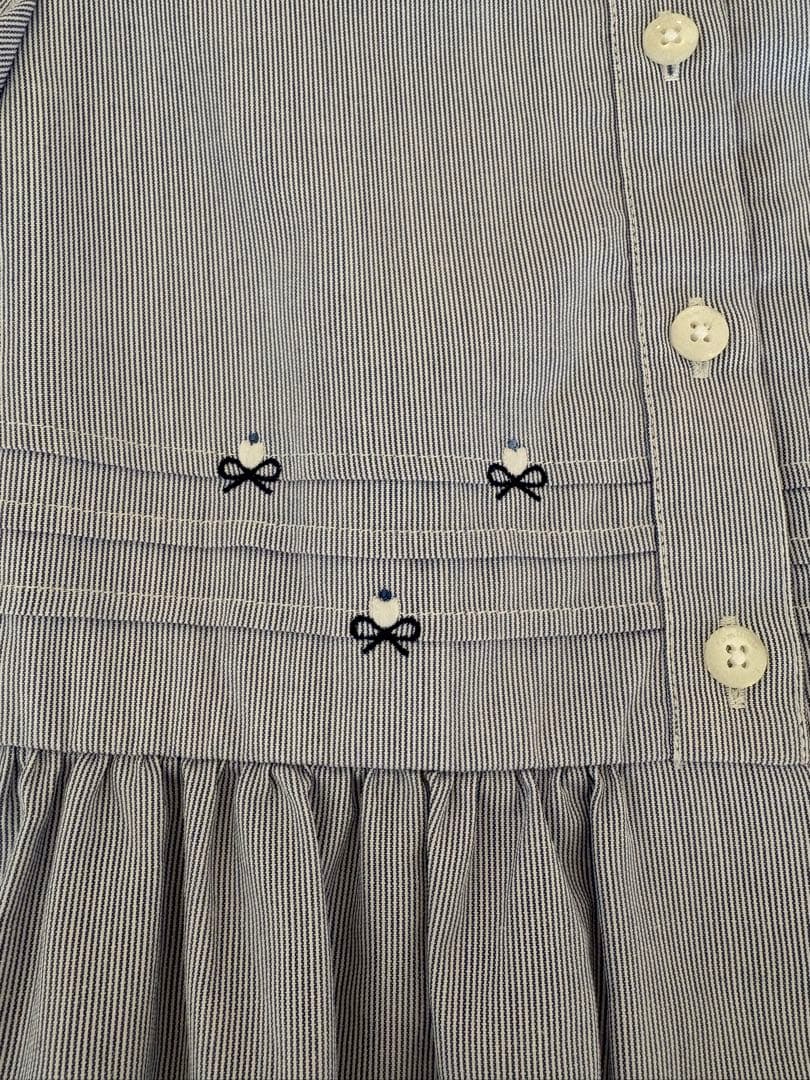 familiar ストライプ 半袖ワンピース