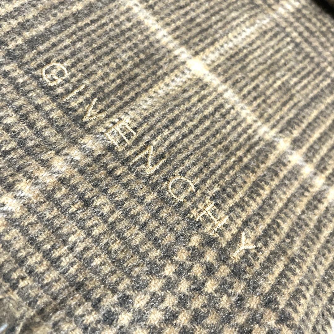 美品 GIVENCHY ジバンシー マフラー カシミヤ100% チェック柄