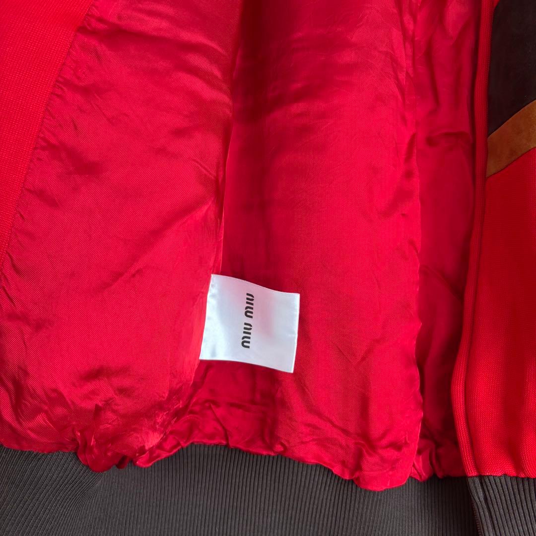 【お値下げ中】miu miu レッド ストライプジャージ