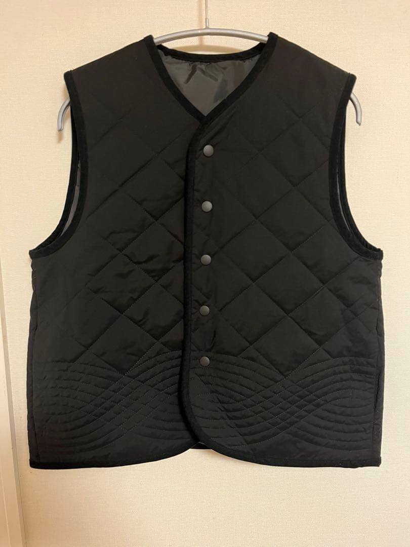 北欧暮らしの道具店　毎日着回したいキルティングベスト　ブラック