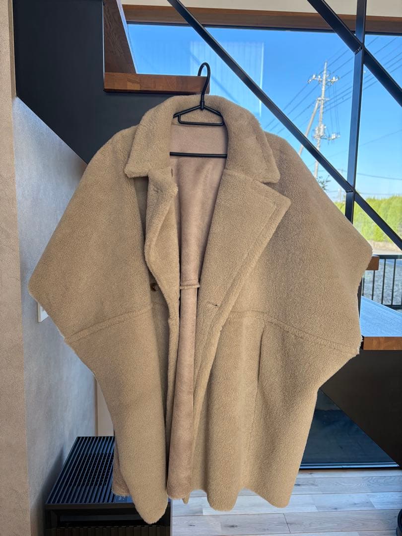 【美品】 Ameri VINTAGE リバーシブルボア ポンチョコート