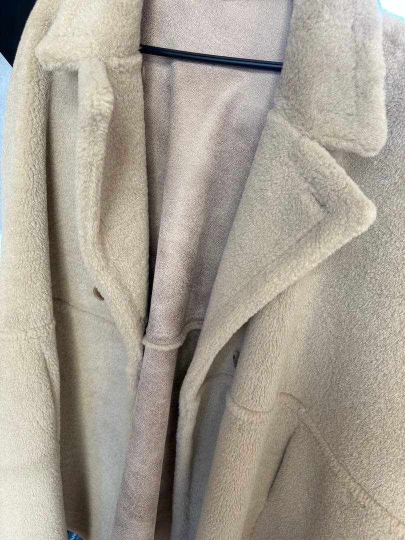 【美品】 Ameri VINTAGE リバーシブルボア ポンチョコート