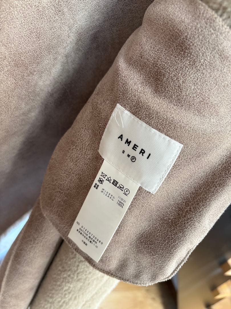 【美品】 Ameri VINTAGE リバーシブルボア ポンチョコート