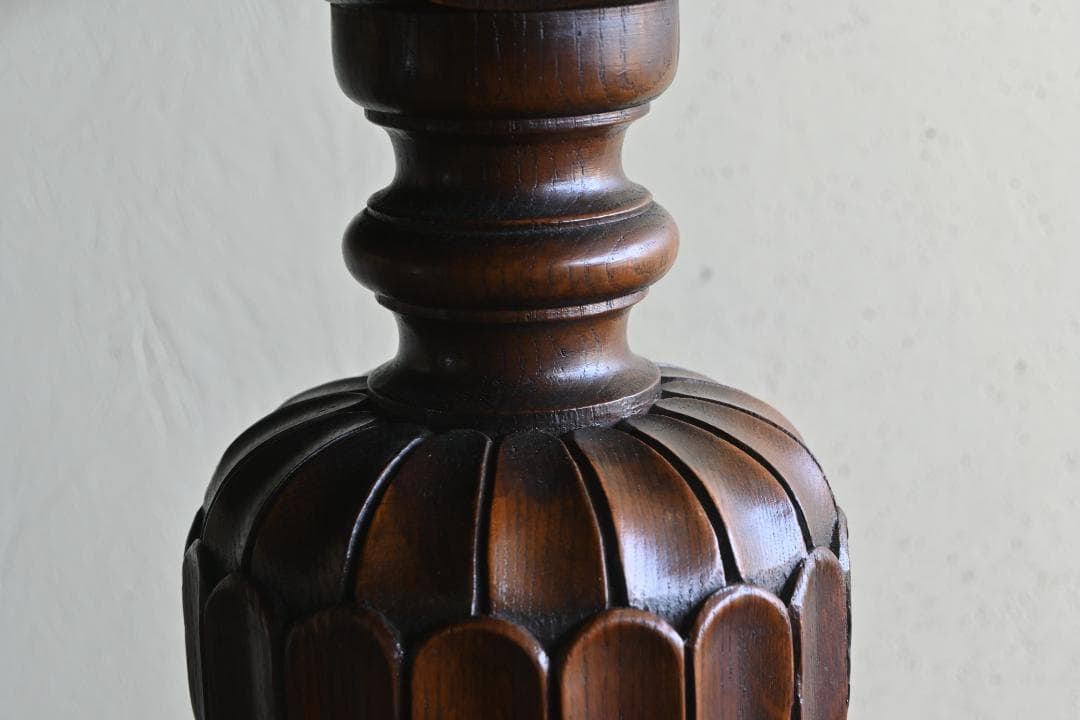 イギリス オーク材ドローリーフテーブル アンティーク伸縮ダイニングテーブル