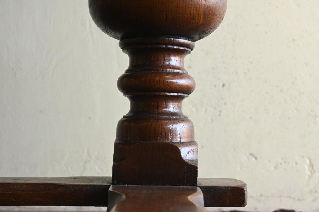 イギリス オーク材ドローリーフテーブル アンティーク伸縮ダイニングテーブル