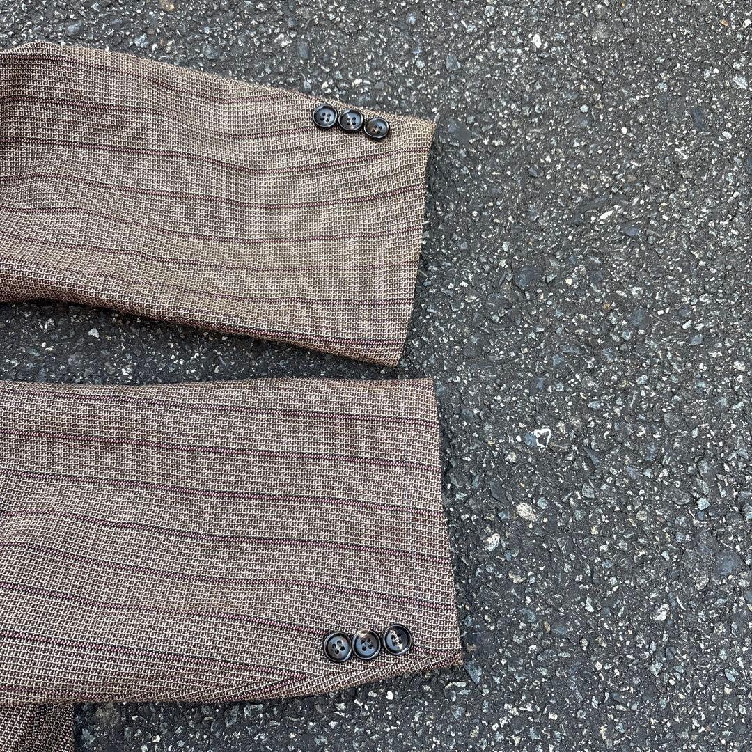 田中オム コムデギャルソン オム ストライプ セットアップ 00s ブラウン