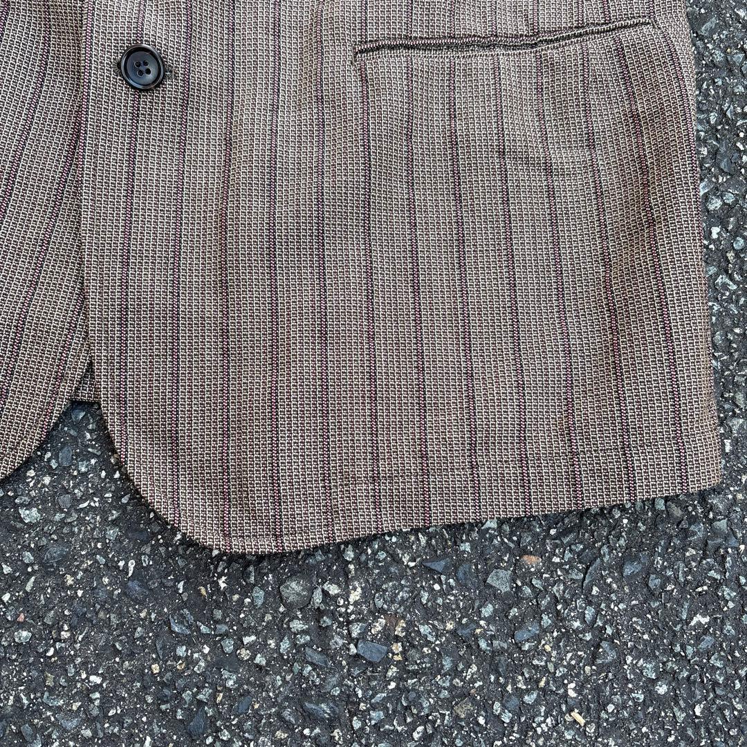 田中オム コムデギャルソン オム ストライプ セットアップ 00s ブラウン