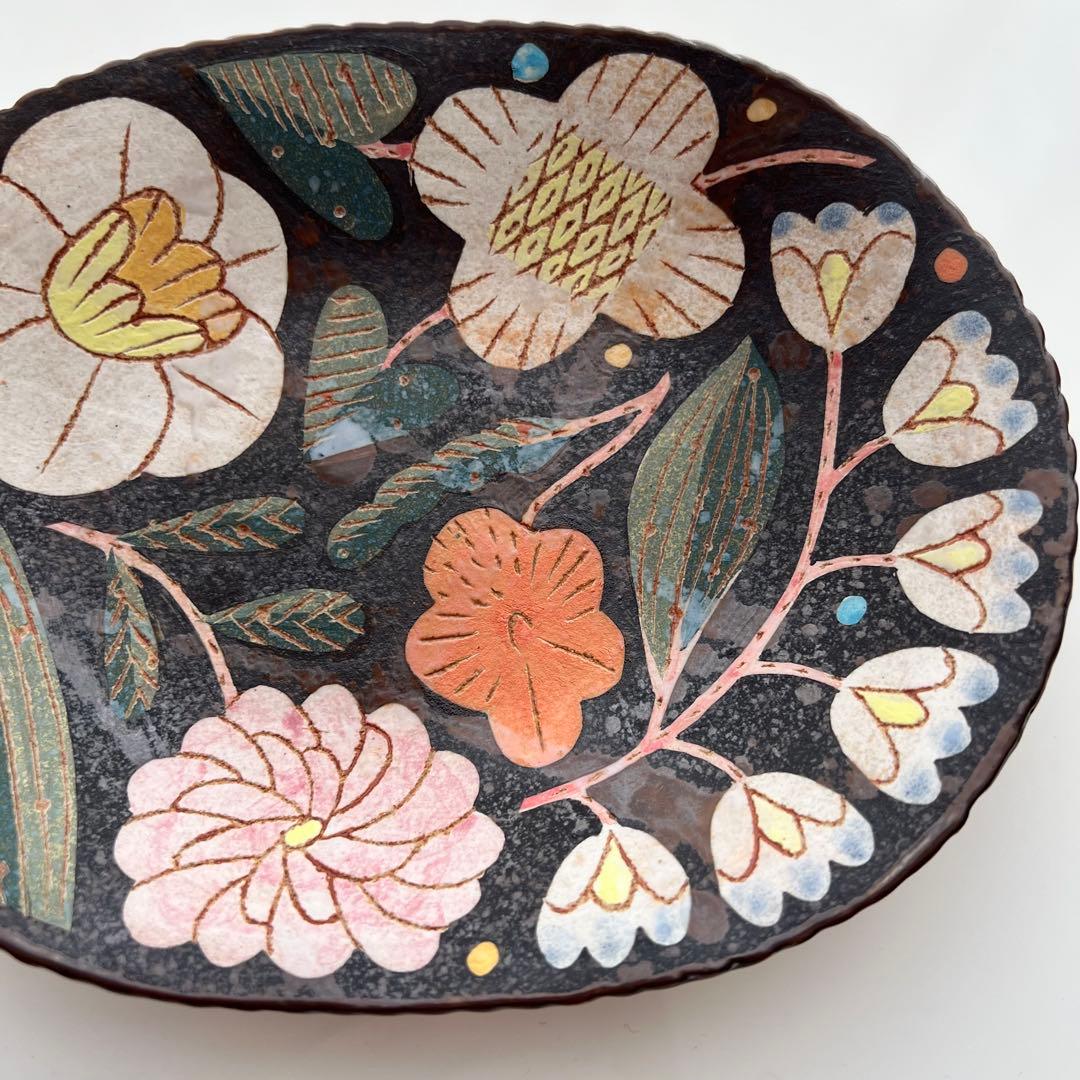 鹿児島睦 ハンドメイド 未使用 希少 花柄 プレート