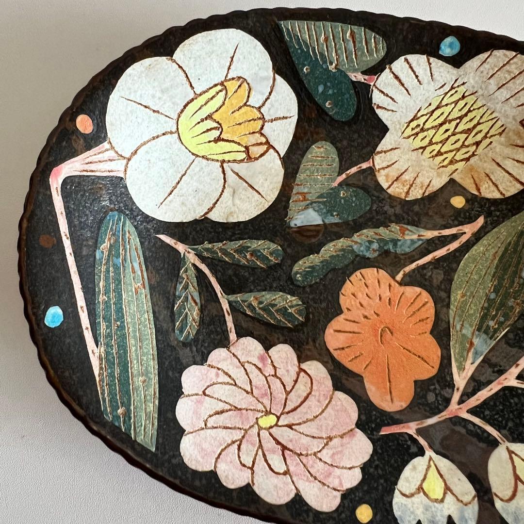 鹿児島睦 ハンドメイド 未使用 希少 花柄 プレート