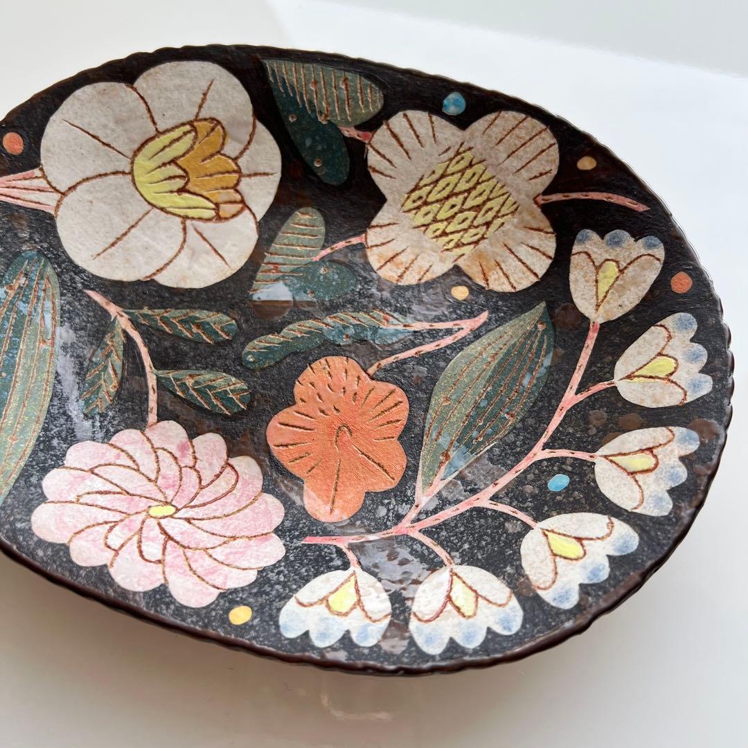 鹿児島睦 ハンドメイド 未使用 希少 花柄 プレート