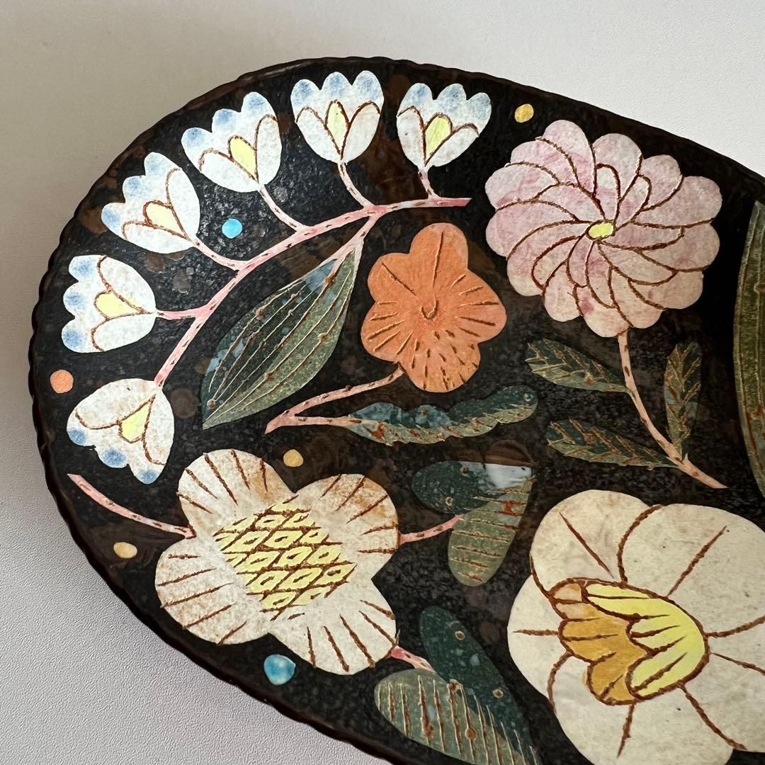 鹿児島睦 ハンドメイド 未使用 希少 花柄 プレート