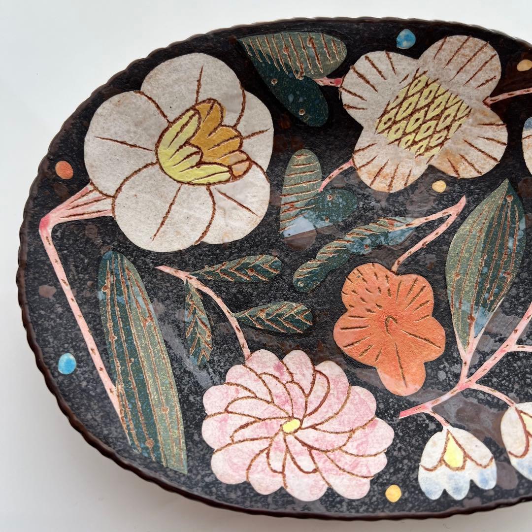 鹿児島睦 ハンドメイド 未使用 希少 花柄 プレート