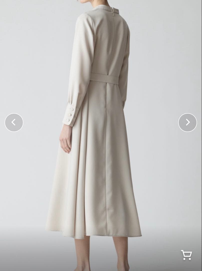 【美品】アルアバイル　キョウネンポリエステルスラッシュネックワンピース　2