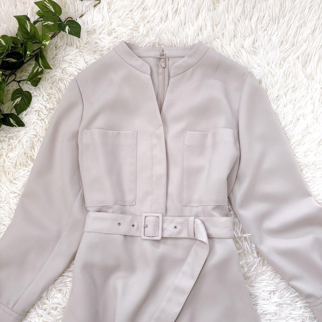 【美品】アルアバイル　キョウネンポリエステルスラッシュネックワンピース　2