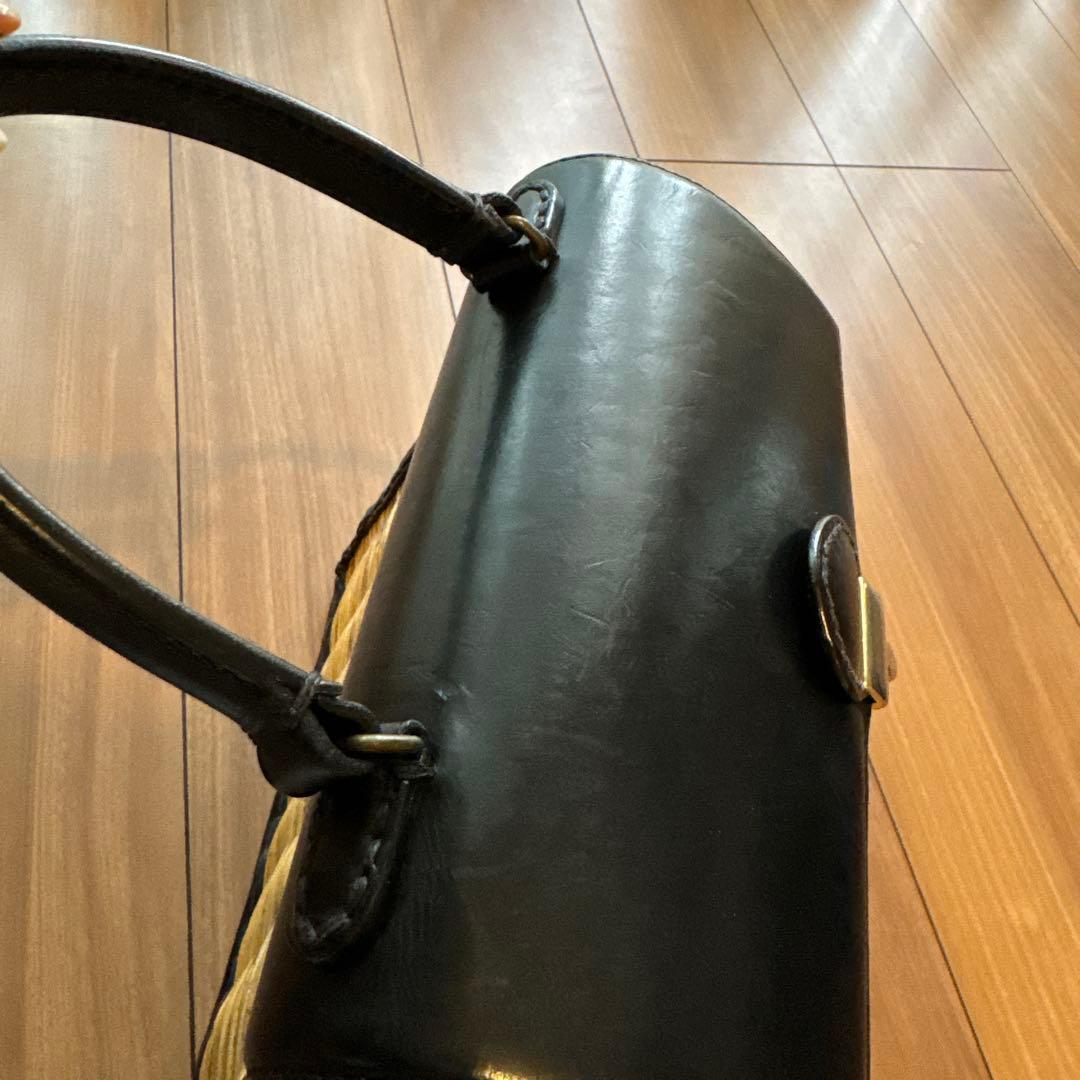 【最終値下げ】ebagos カーフハンドバッグ M カーフレザー紅籐 エバゴス