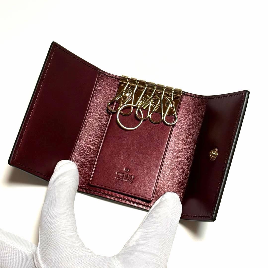 GUCCI キーケース ラブリー ハートロゴ レザー 美品 未使用 箱付き