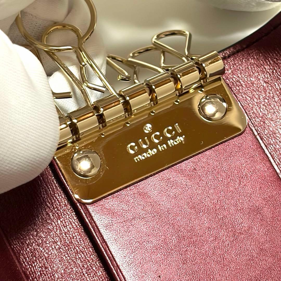 GUCCI キーケース ラブリー ハートロゴ レザー 美品 未使用 箱付き