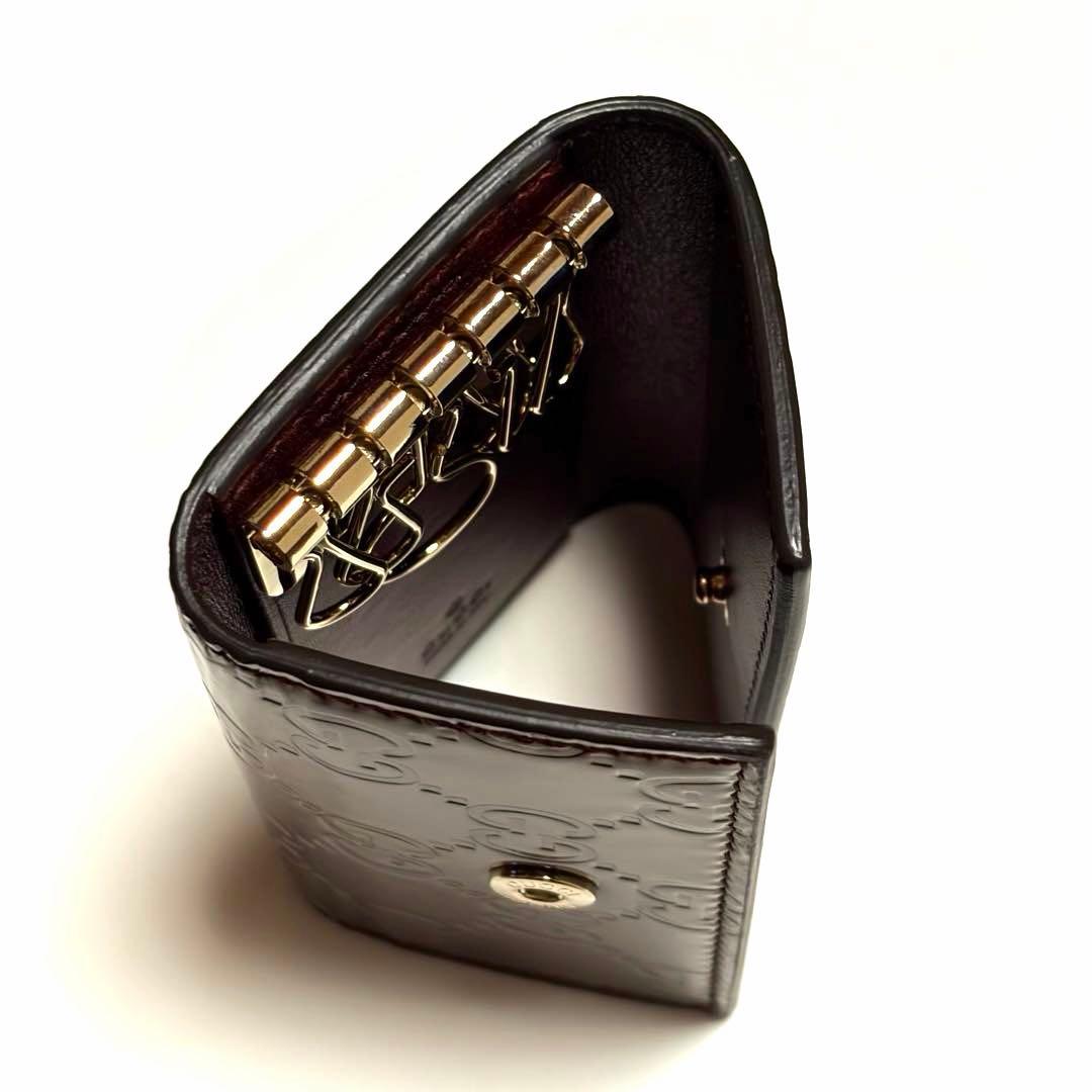 GUCCI キーケース ラブリー ハートロゴ レザー 美品 未使用 箱付き