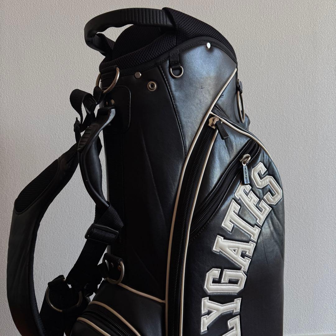 パーリーゲイツ　キャディバッグ　ショルダー式　スタンド式　軽量　黒　ブラック