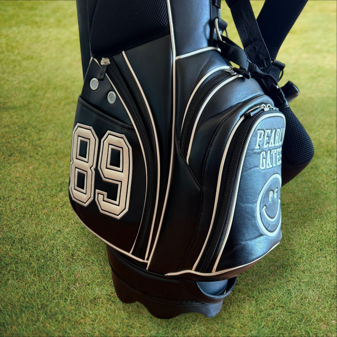 パーリーゲイツ　キャディバッグ　ショルダー式　スタンド式　軽量　黒　ブラック