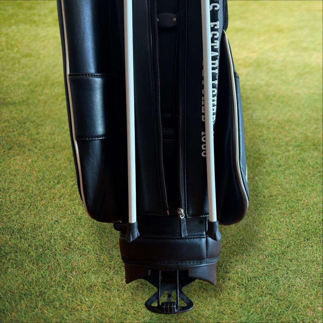 パーリーゲイツ　キャディバッグ　ショルダー式　スタンド式　軽量　黒　ブラック