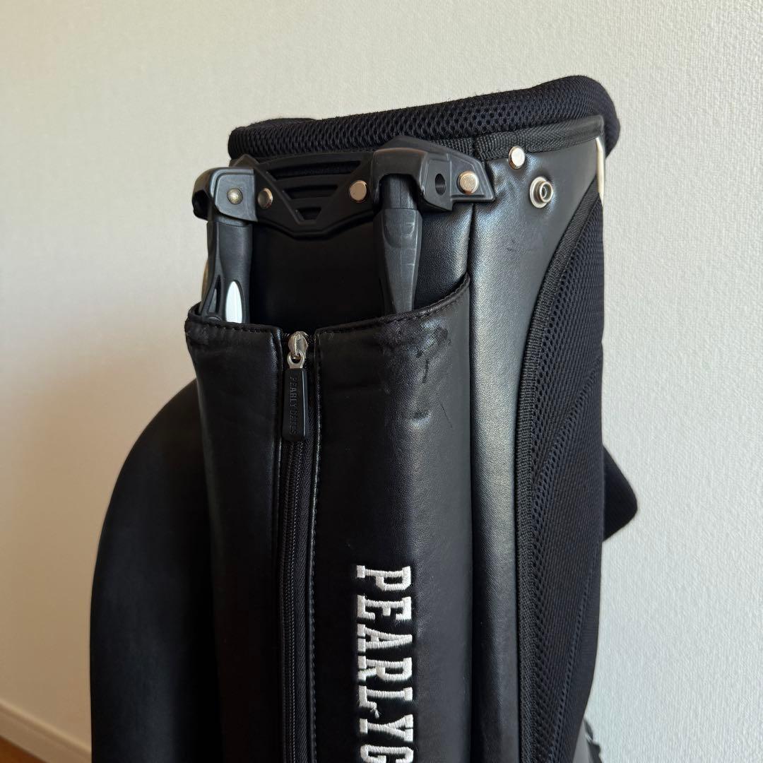 パーリーゲイツ　キャディバッグ　ショルダー式　スタンド式　軽量　黒　ブラック