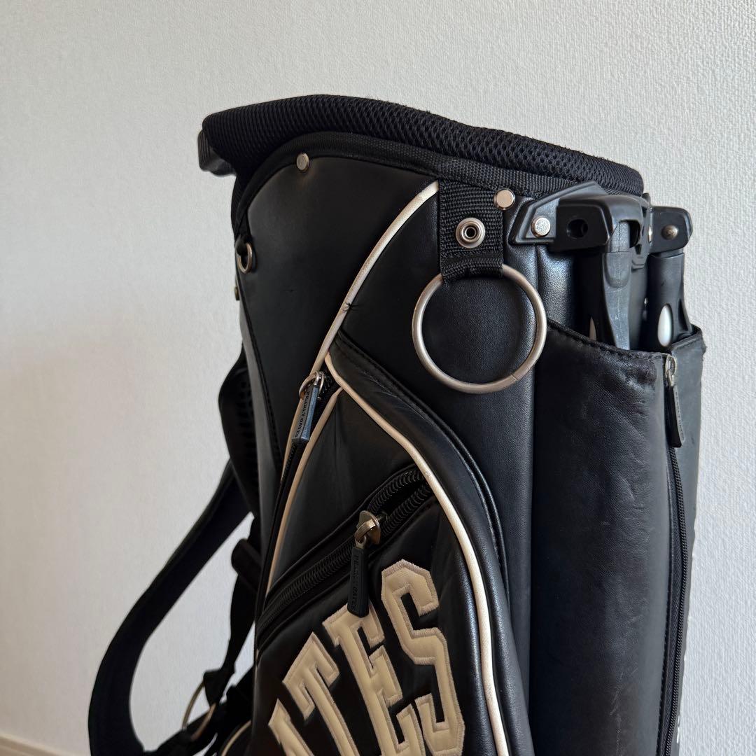 パーリーゲイツ　キャディバッグ　ショルダー式　スタンド式　軽量　黒　ブラック